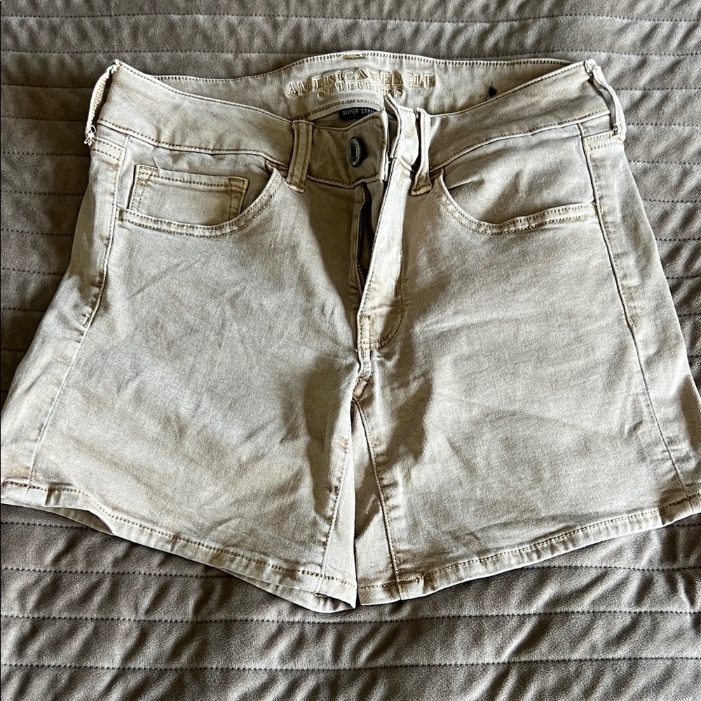 American Eagle Outfitters Beige Jean Shorts